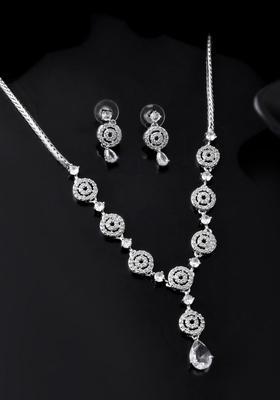 Silver Stainless Steel Jewellery Set