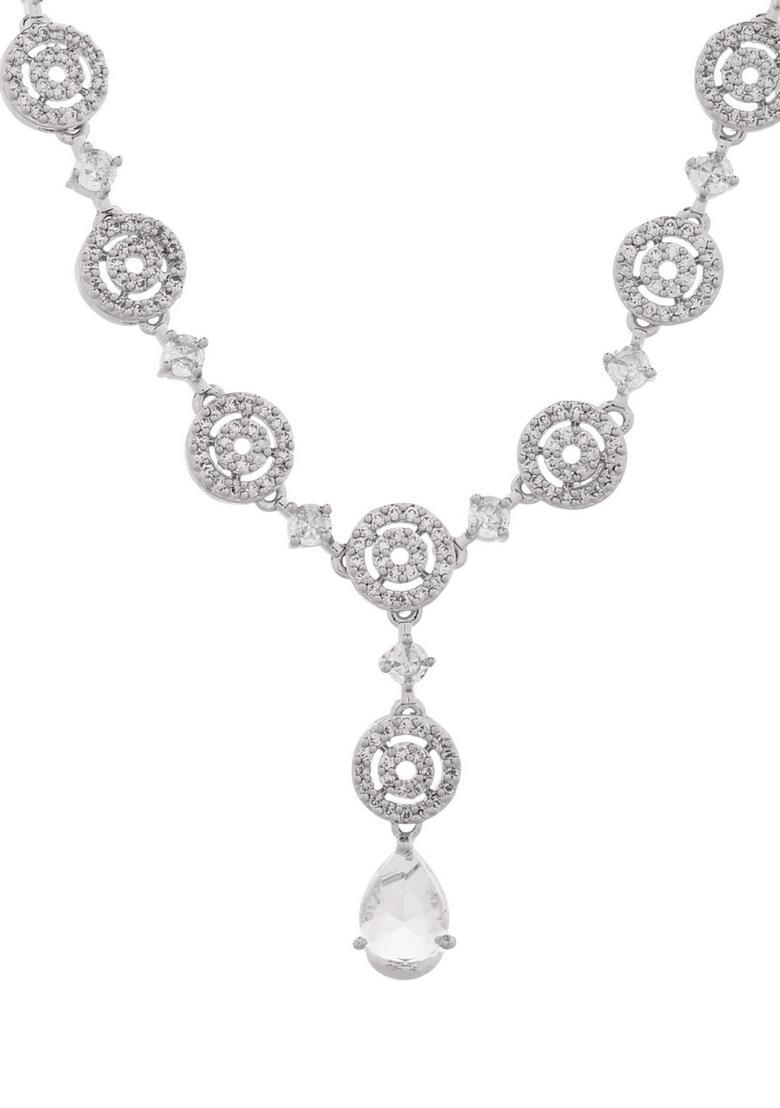 Silver Stainless Steel Jewellery Set - Indya