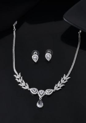 Silver Stainless Steel Jewellery Set