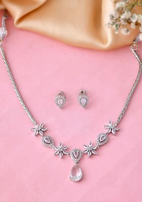 Silver Stainless Steel Jewellery Set