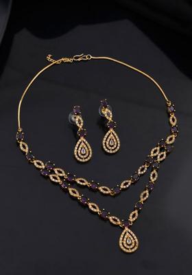 Purple Stainless Steel Jewellery Set