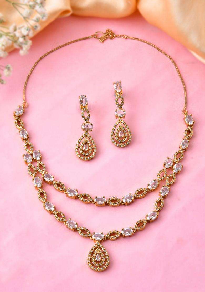 Gold Stainless Steel Jewellery Set - Indya