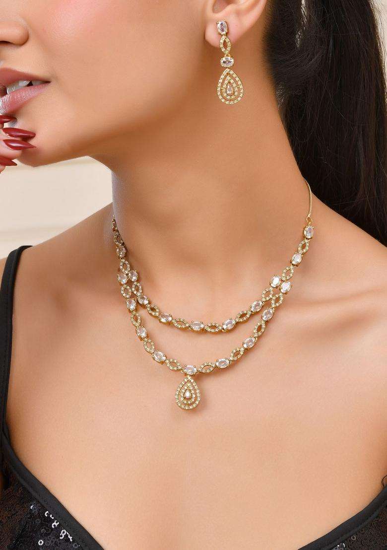 Gold Stainless Steel Jewellery Set - Indya