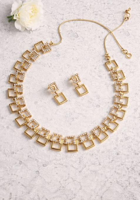 Gold Stainless Steel Jewellery Set