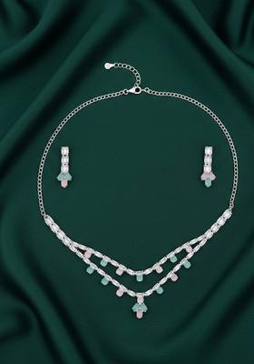Silver Stainless Necklace Set