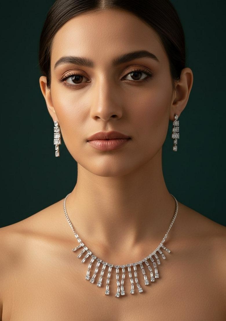 Gold Stainless Necklace Set - Indya