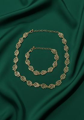 Gold Stainless Necklace Set