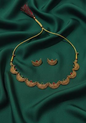 Gold Stainless Necklace Set