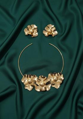 Gold Stainless Necklace Set