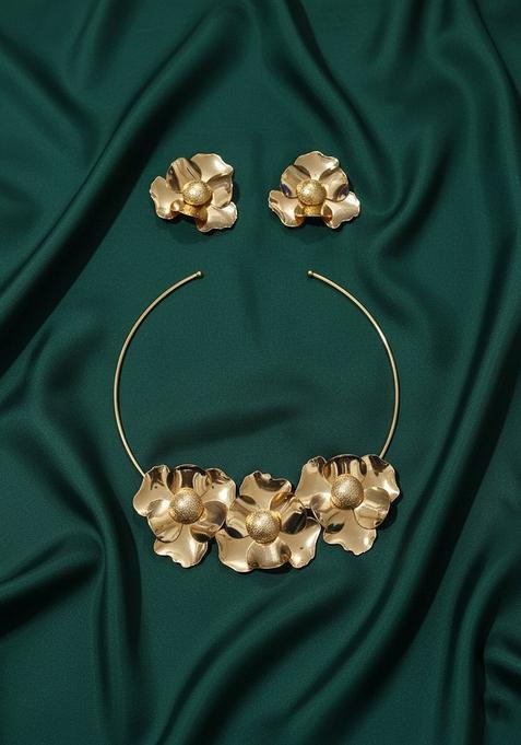 Gold Stainless Necklace Set