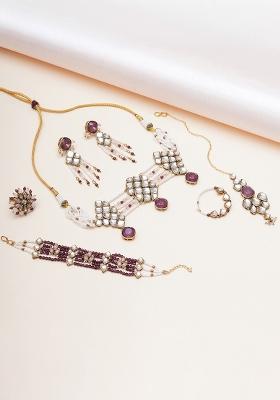 Purple  Alloy Jewellery Sets