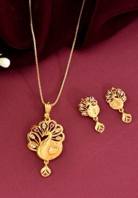 Gold Plated Peacock Shaped Chain Set