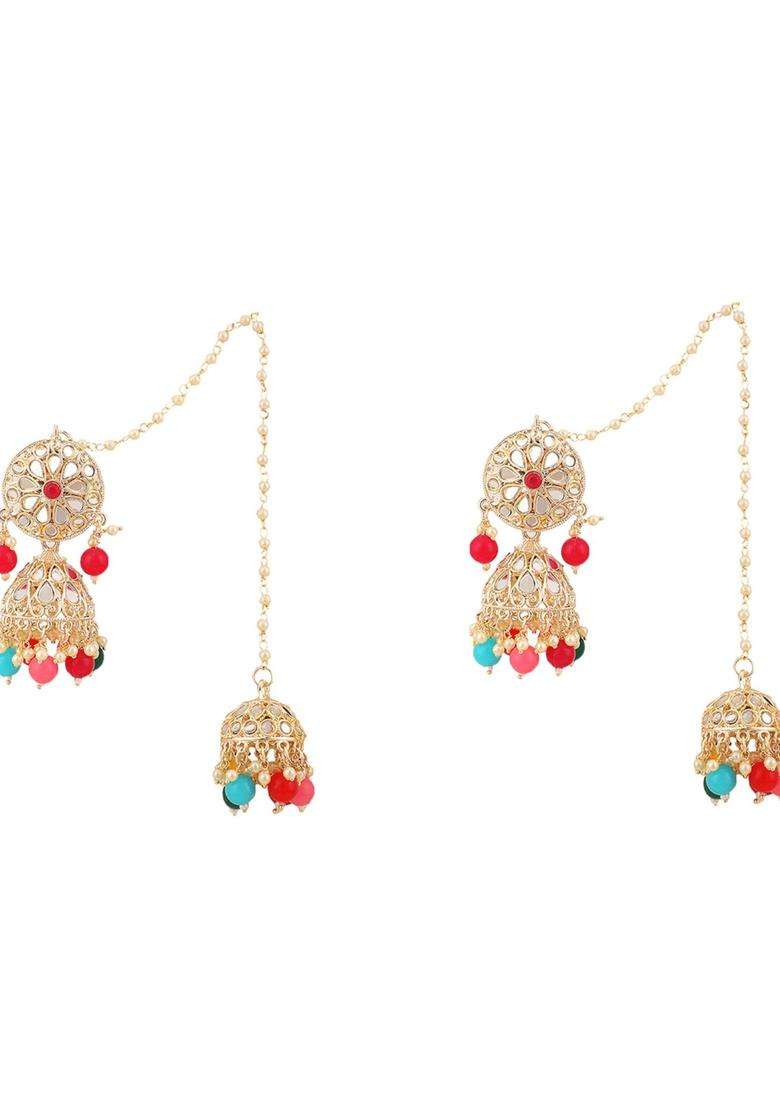 Multicolor Brass Jewellery Set - Indya