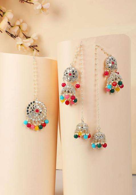 Multicolor Brass Jewellery Set