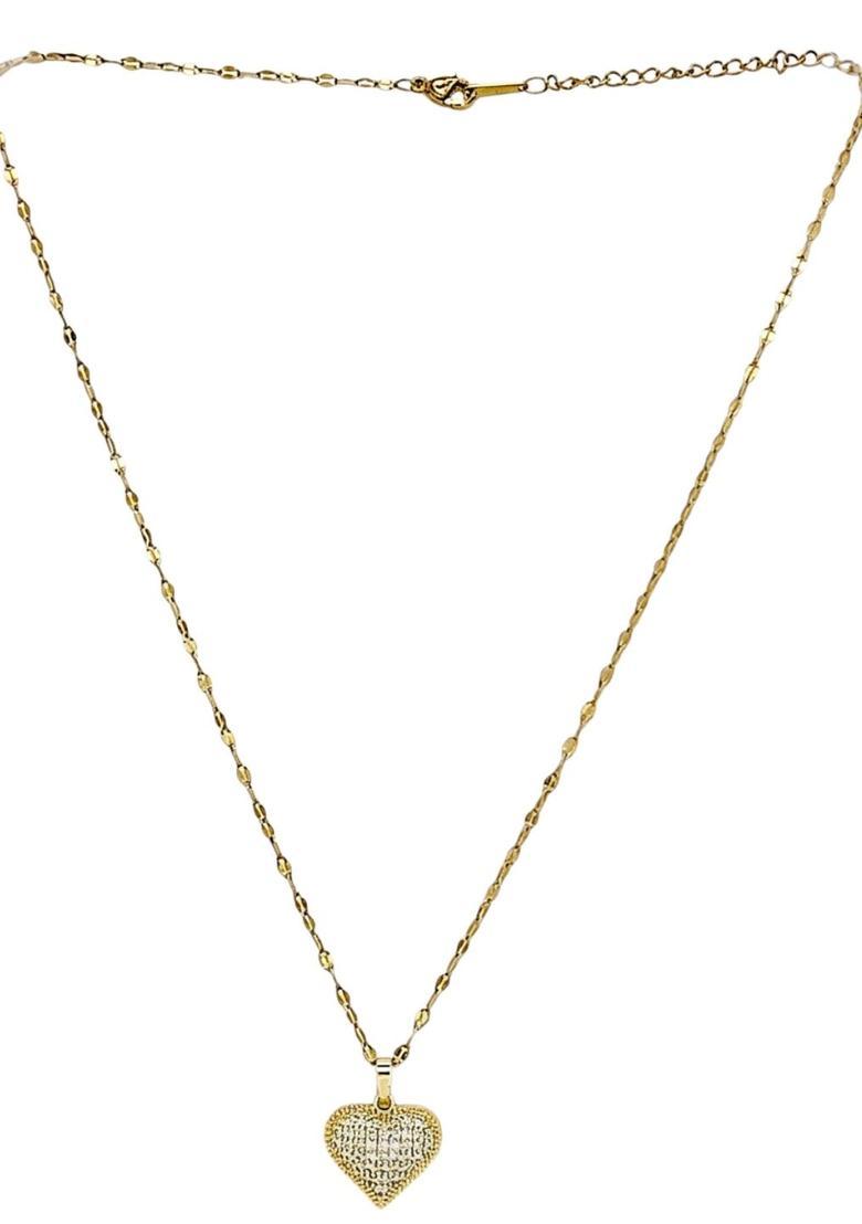 Golden Alloy Chain Pendant - Indya