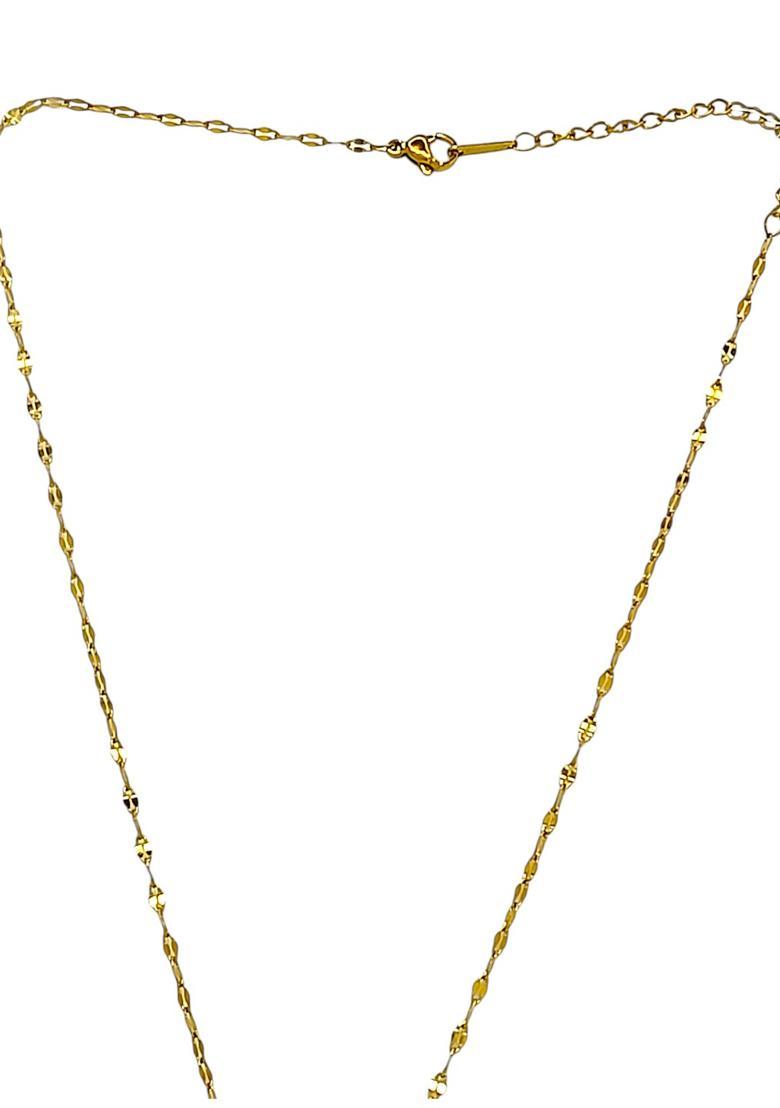 Golden Alloy Chain Pendant - Indya