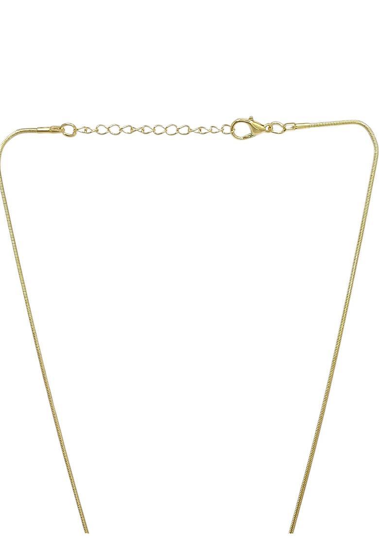 Golden Alloy Chain Pendant - Indya