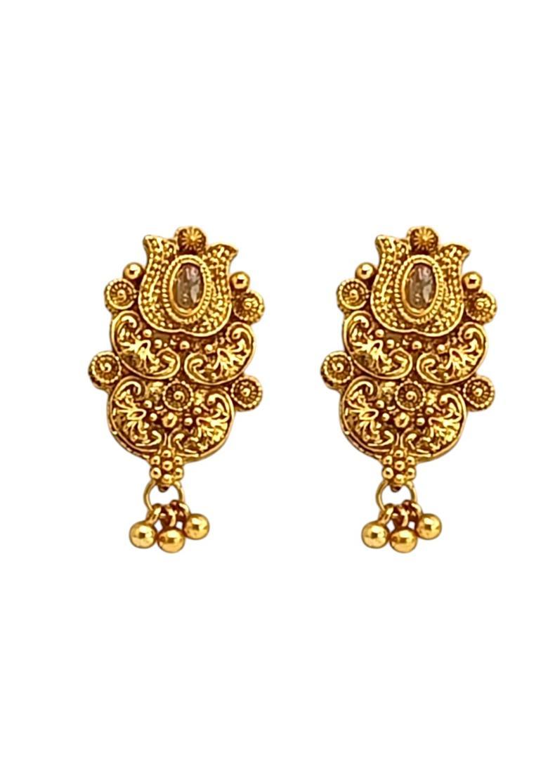 Golden Alloy Neckalce Set - Indya