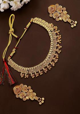 Golden Alloy Neckalce Set