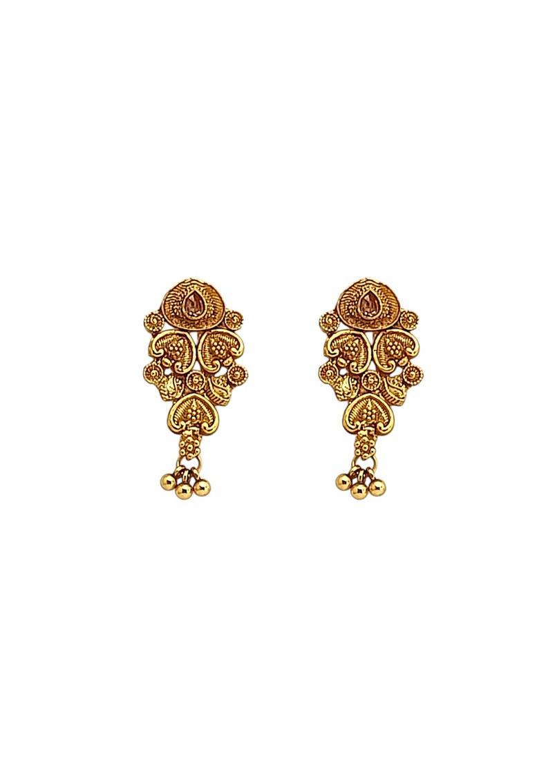 Golden Alloy Neckalce Set - Indya