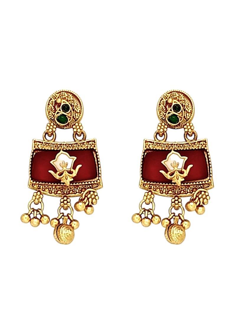 Golden Alloy Neckalce Set - Indya