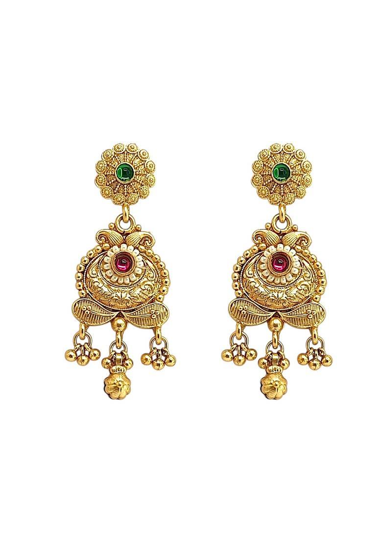 Golden Alloy Neckalce Set - Indya