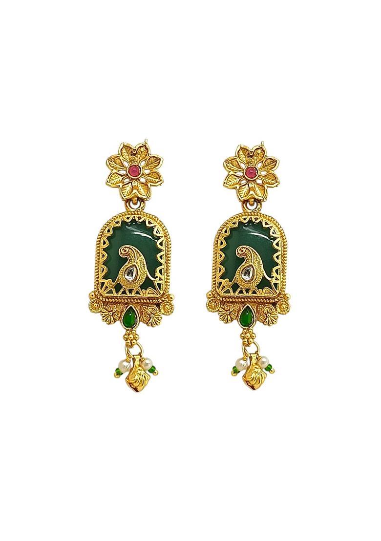 Golden Alloy Neckalce Set - Indya