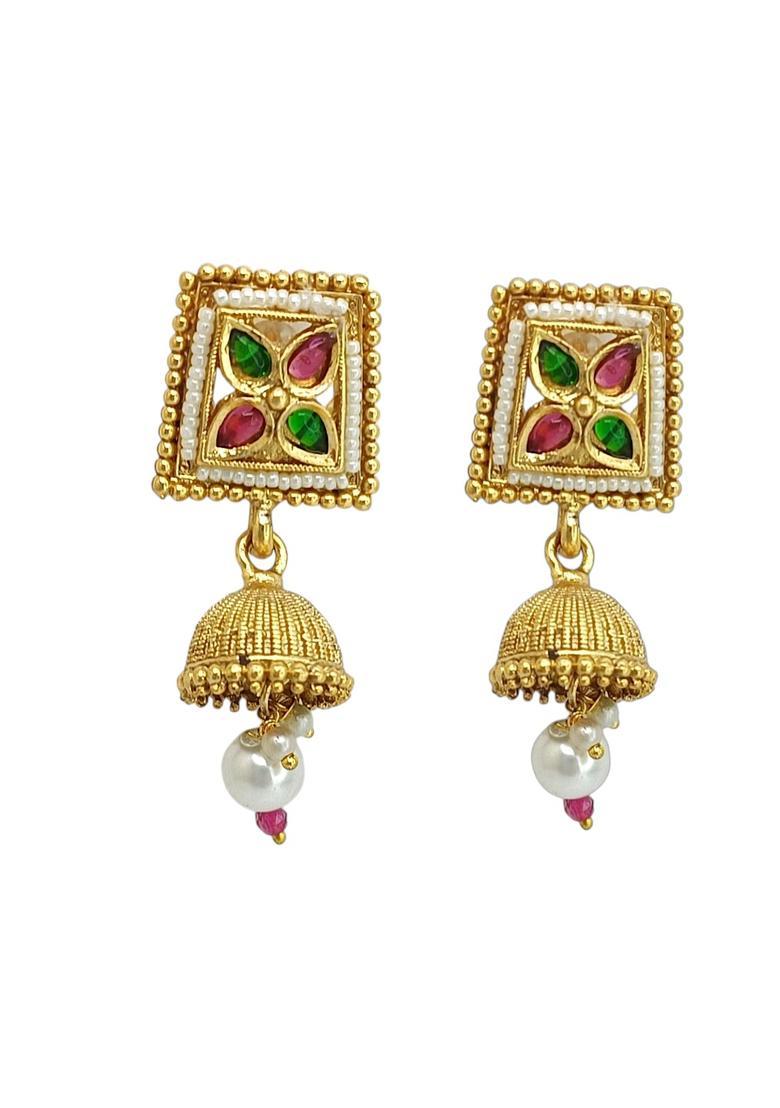 Golden Alloy Neckalce Set - Indya