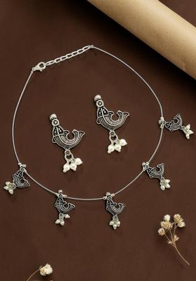 Silver Alloy Neckalce Set
