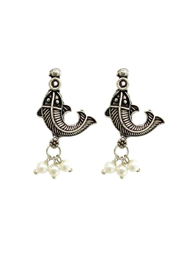 Silver Alloy Neckalce Set - Indya