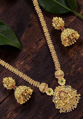 Golden Alloy Neckalce Set