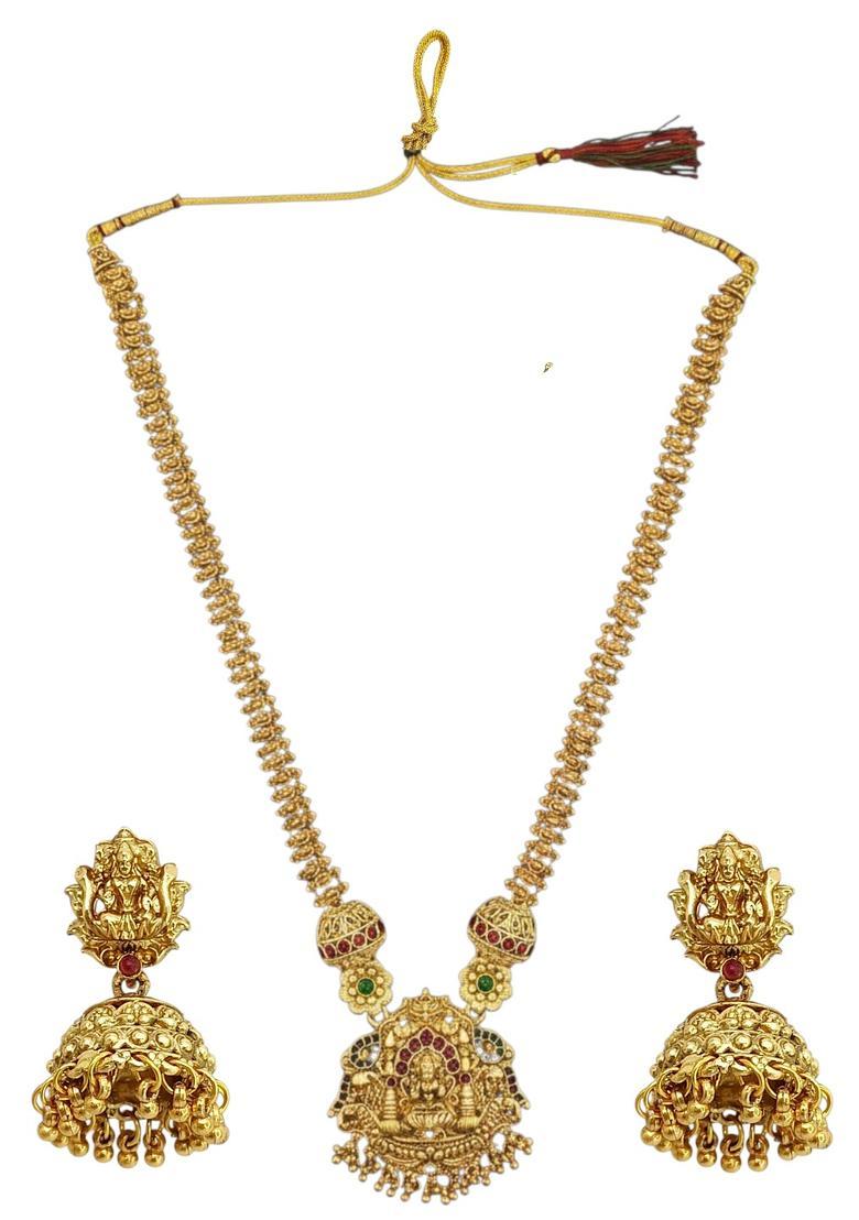 Golden Alloy Neckalce Set - Indya