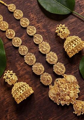 Golden Alloy Neckalce Set