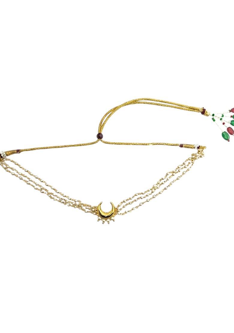 Golden Alloy Neckalce Set - Indya