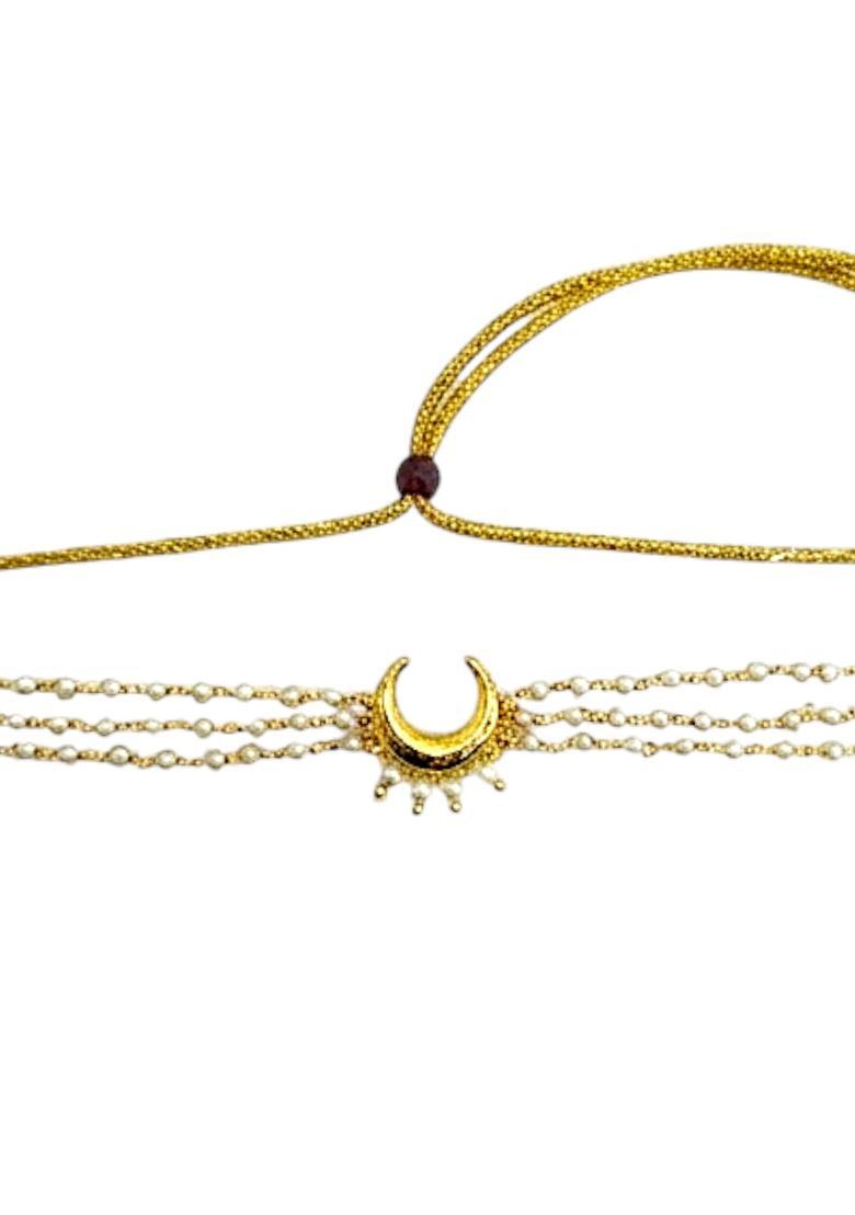 Golden Alloy Neckalce Set - Indya