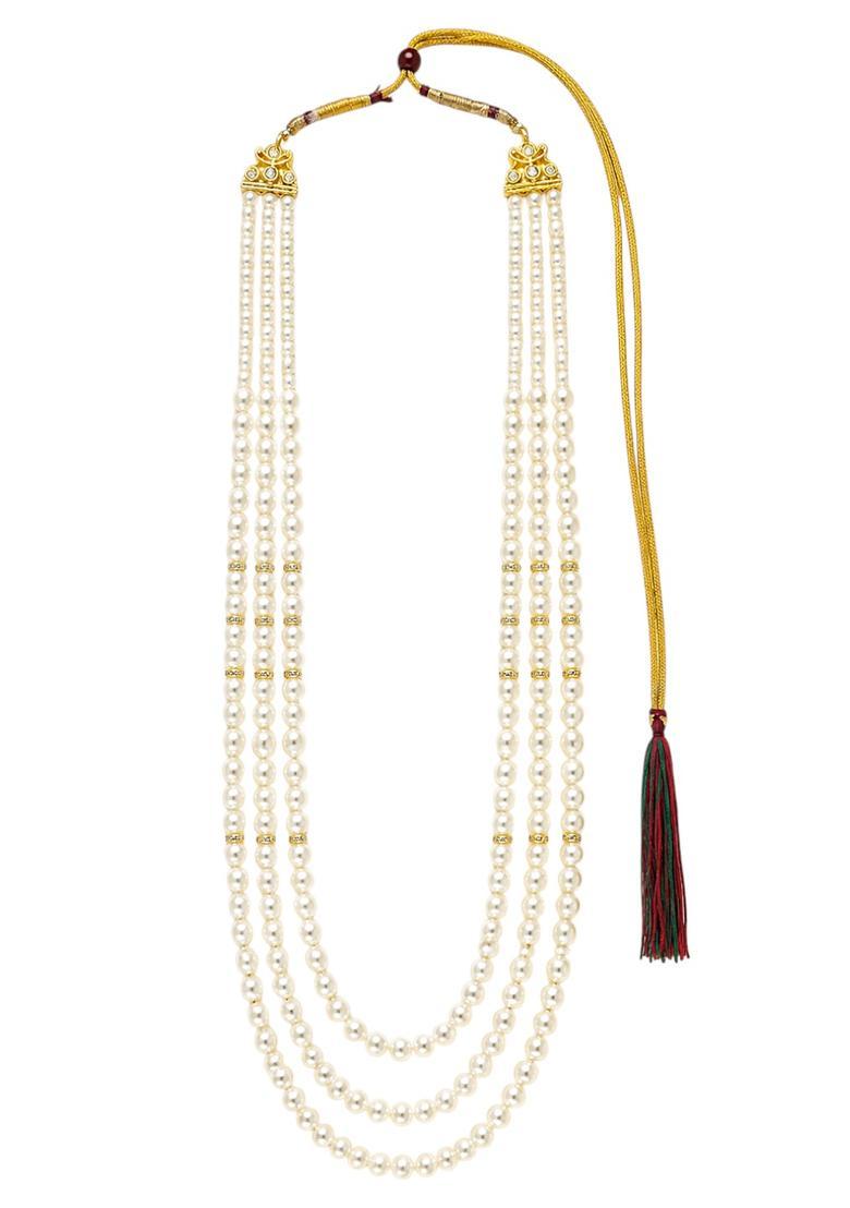 Golden Alloy Neckalce Set - Indya