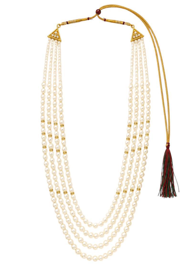 Golden Alloy Neckalce Set - Indya