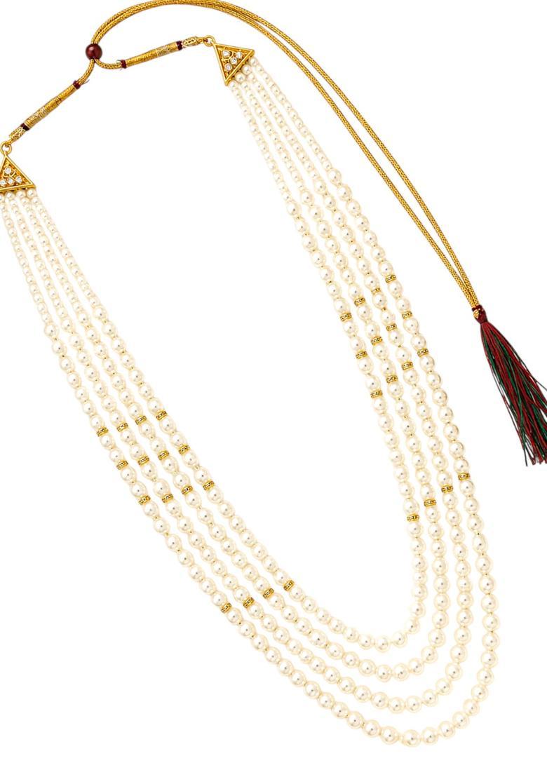 Golden Alloy Neckalce Set - Indya