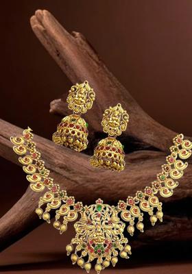 Golden Alloy Neckalce Set