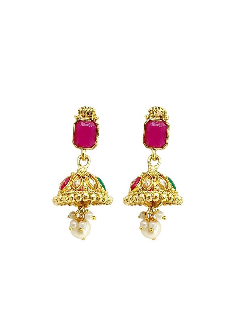Golden Alloy Neckalce Set - Indya