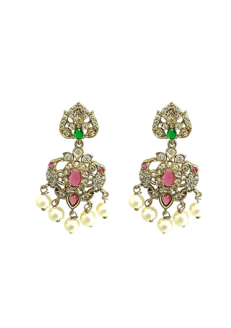 Golden Alloy Neckalce Set - Indya
