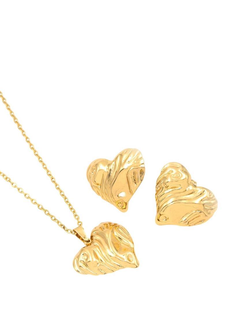 Golden Alloy Jewellery Set - Indya