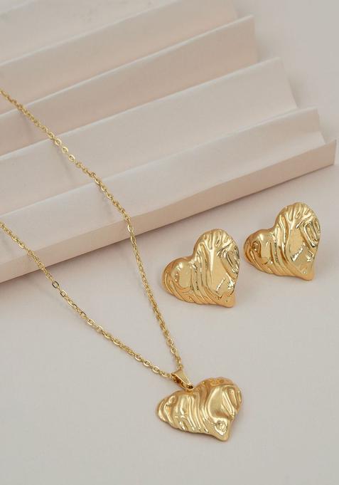 Golden Alloy Jewellery Set
