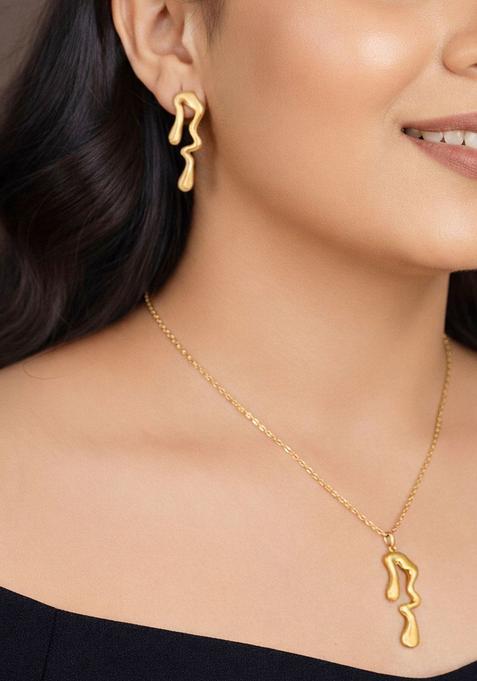 Golden Alloy Jewellery Set