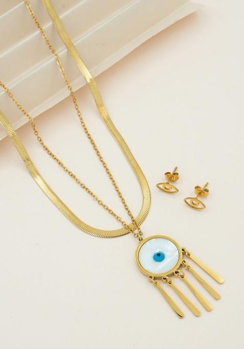 Golden Alloy Jewellery Set