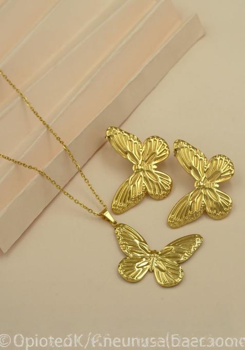 Golden Alloy Jewellery Set