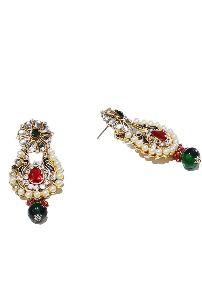 Golden Alloy Necklace Set - Indya