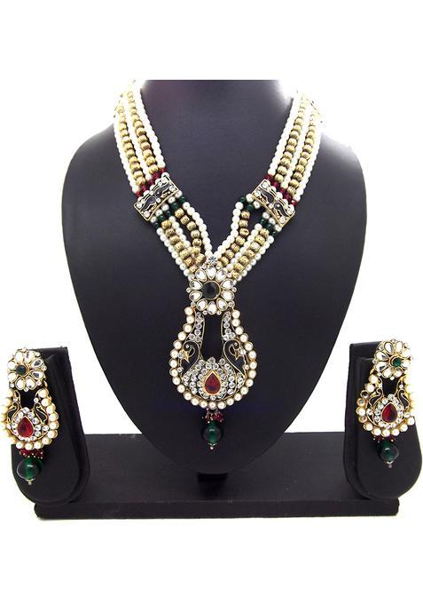 Golden Alloy Necklace Set