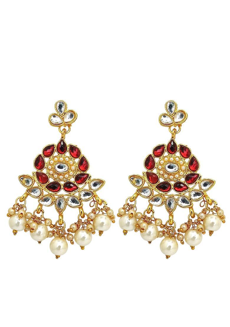 Golden Alloy Necklace Set - Indya