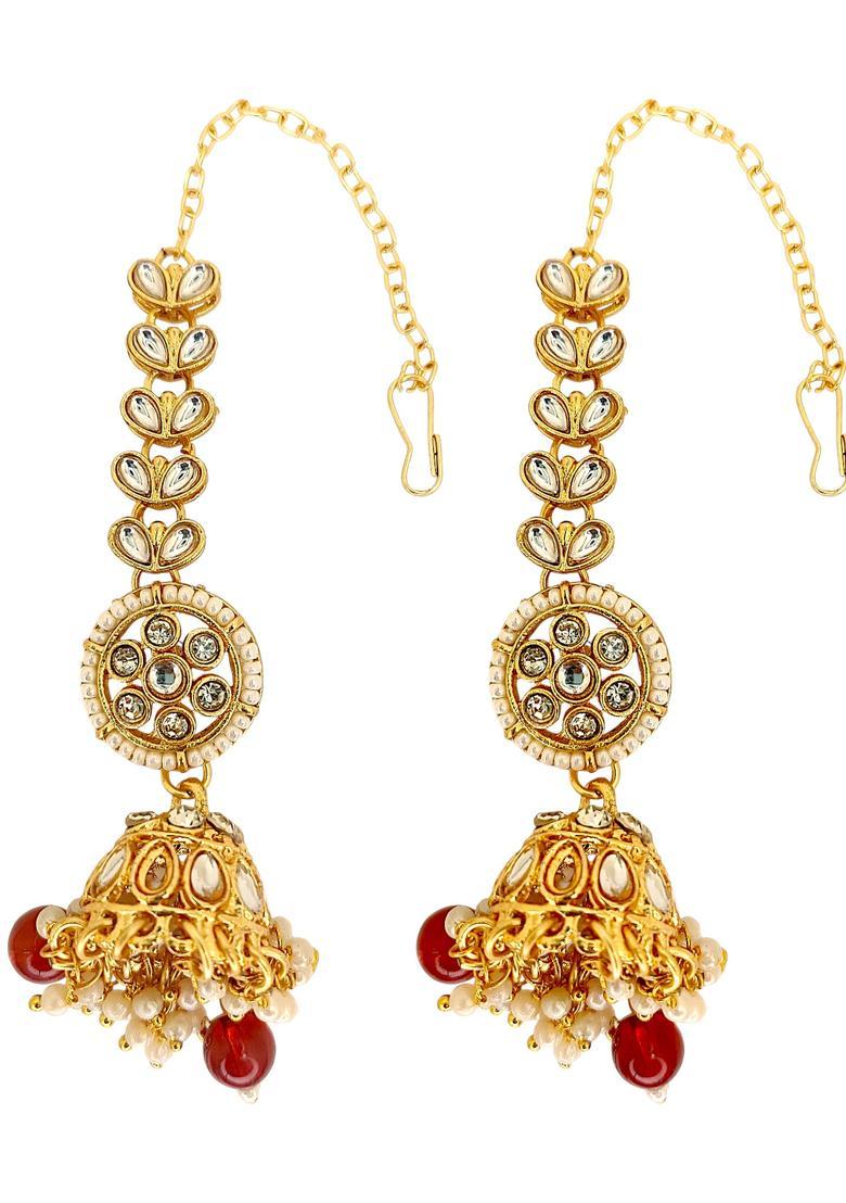 Golden Alloy Necklace Set - Indya